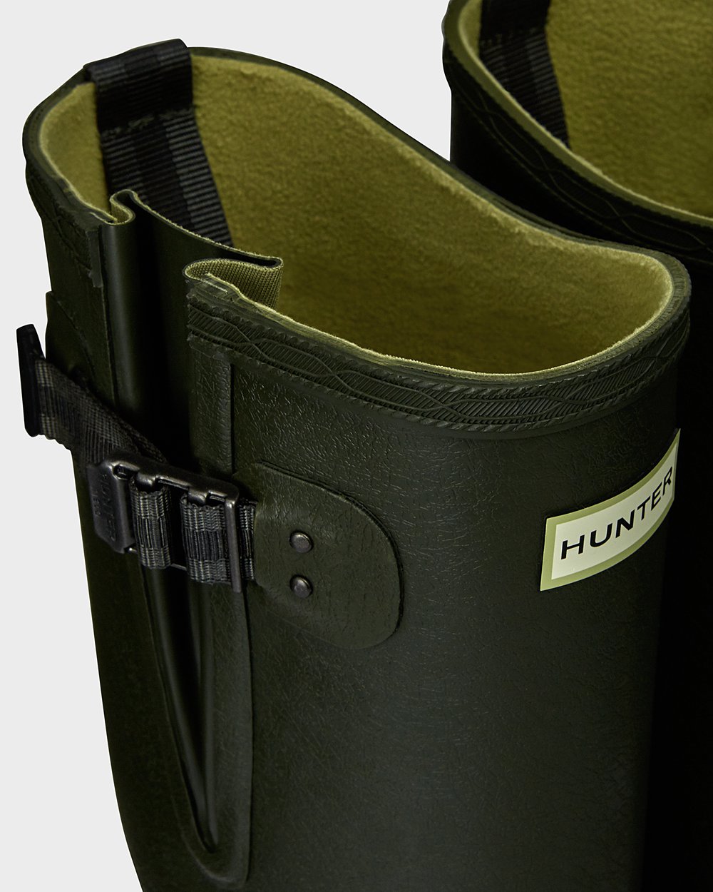 Hunter Hombre Balmoral Bamboo Carbon - Botas de Lluvia Verde Oscuro Oliva - 972-FBGNCX